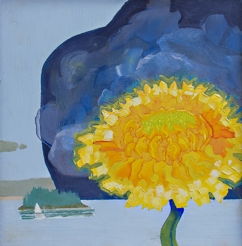 Yellow Flower Purple Cloud