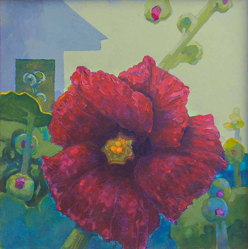 Hollyhocks